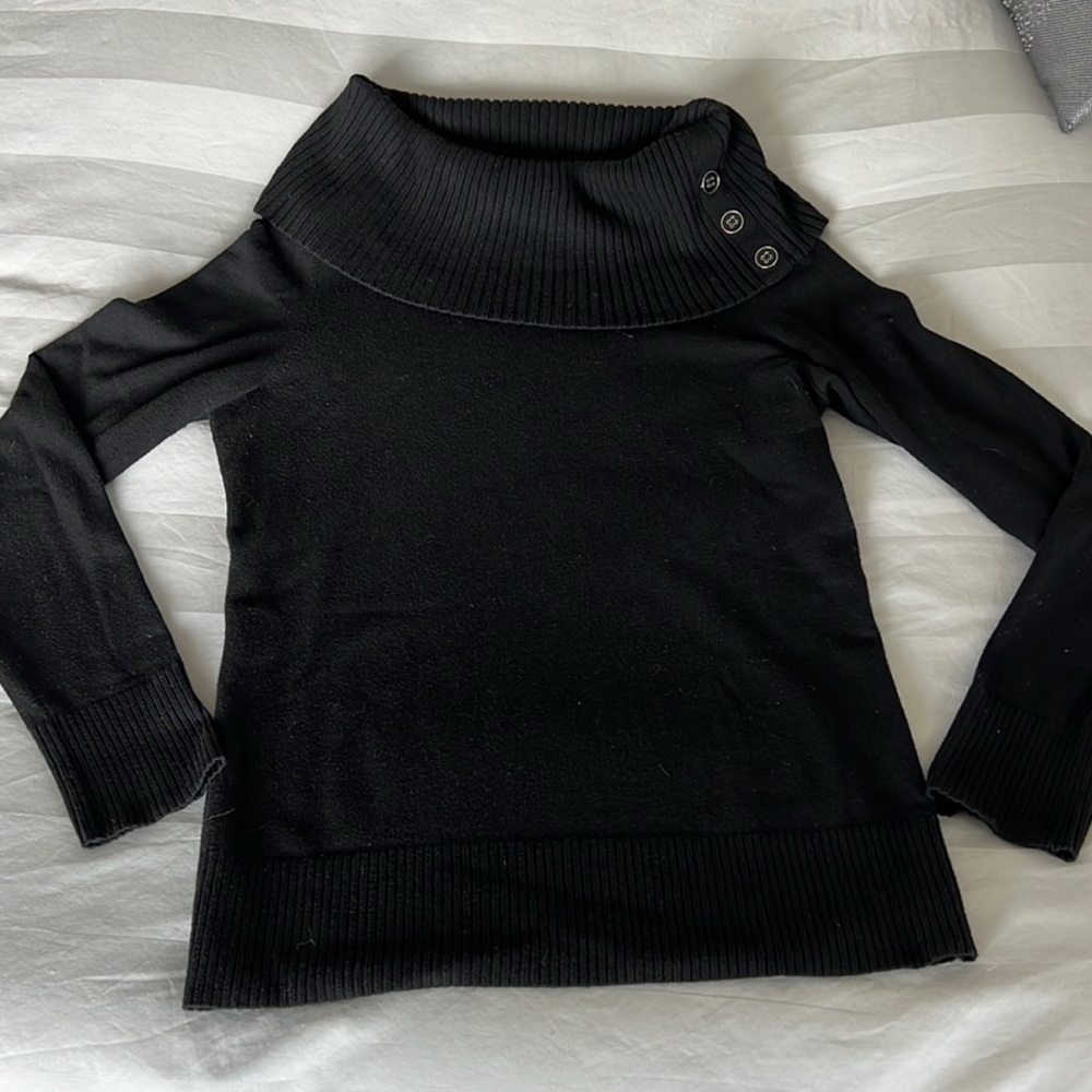 Elegant Black Turtleneck Sweater